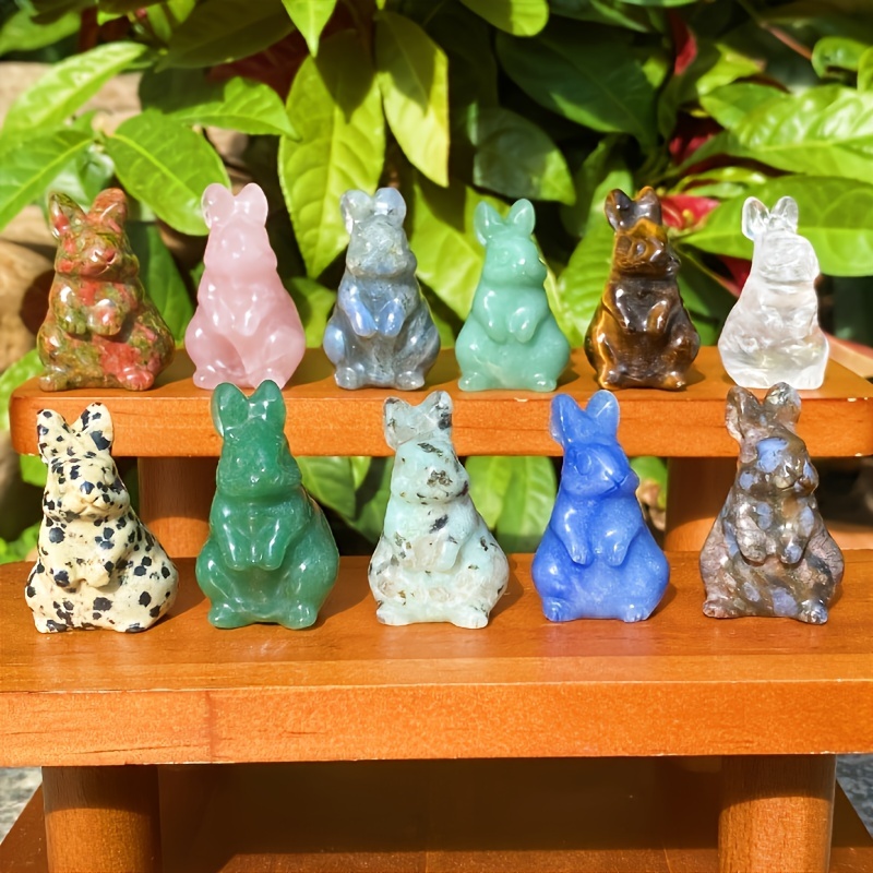 Crystal Rabbit Quartz Gemstones For Decor Craft Collection